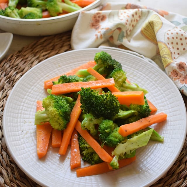 Sauteed Carrots Broccoli.