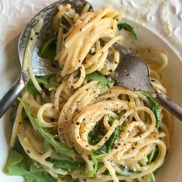 Linguine Feta Pepe Pasta.