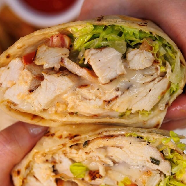 Philia Chicken Wrap.