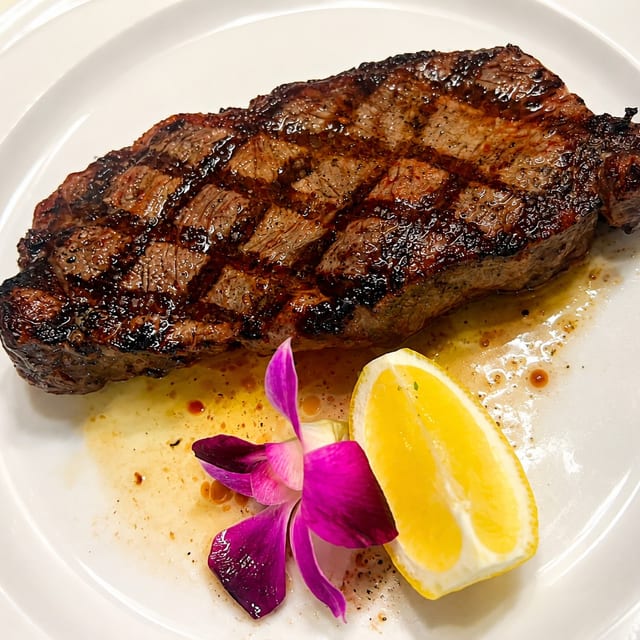 NY Strip Steak.