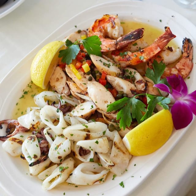 Grilled Seafood Sampler.