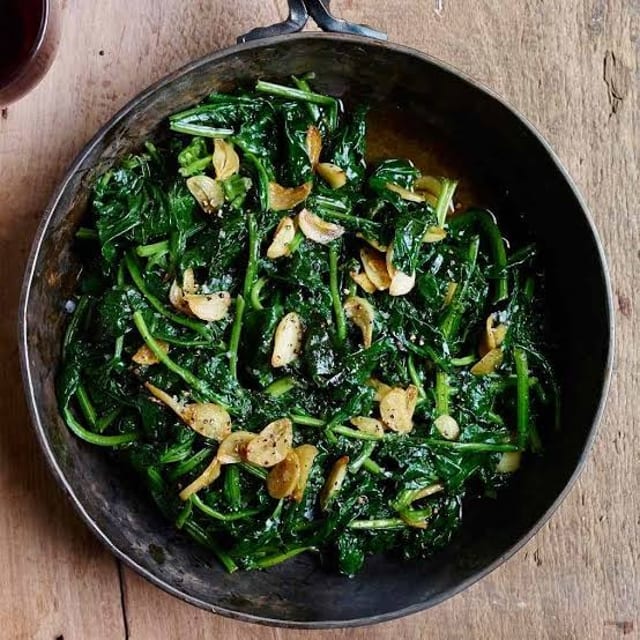 Sauteed Spinach.